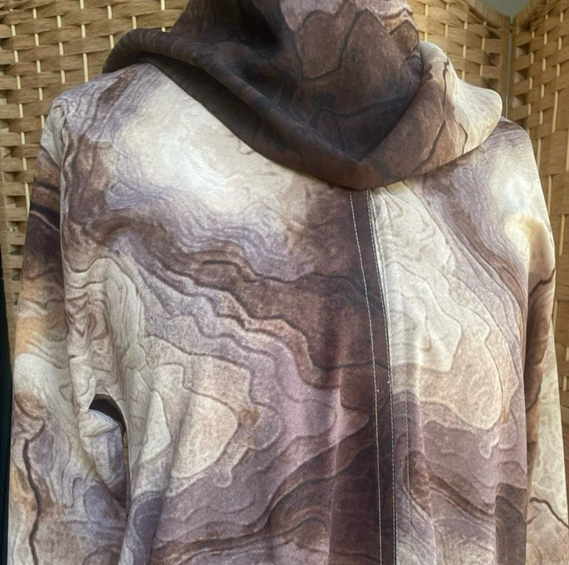 Marble Abaya-Brown (Sale)