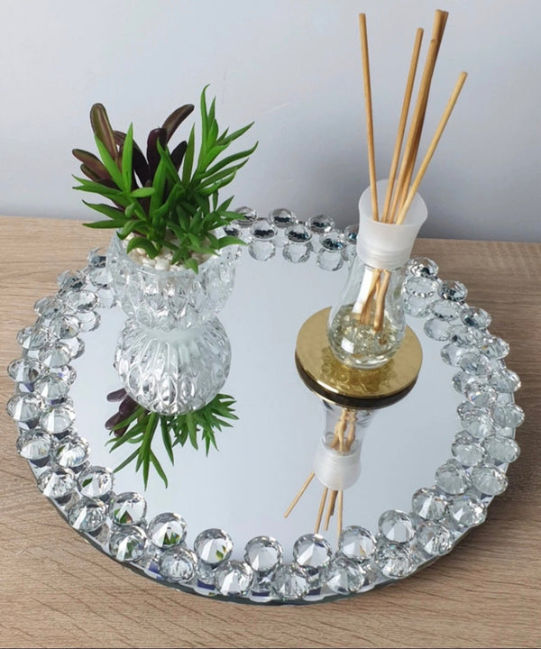 Rotating Mirrored Crystal Tray (Sale)