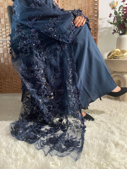 Luxurious Nora Abaya- Blue (Sale)