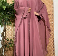 Lina Cape Style Abaya - Blush Pink