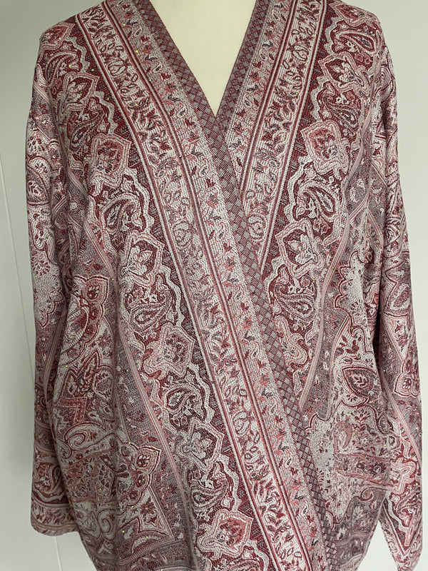 Maroon blend Pashmina Kimono/ Wrap
