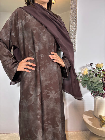Minal Abaya- Warm Brown
