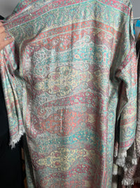 Pashmina Abaya Green yellow pastel mix    #22