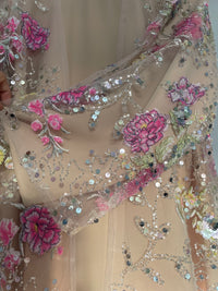 Luxurious Kinza Abaya Set Beige/Gold — Image 4