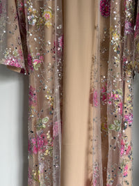 Luxurious Kinza Abaya Set Beige/Gold