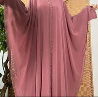 Lina Cape Style Abaya - Blush Pink