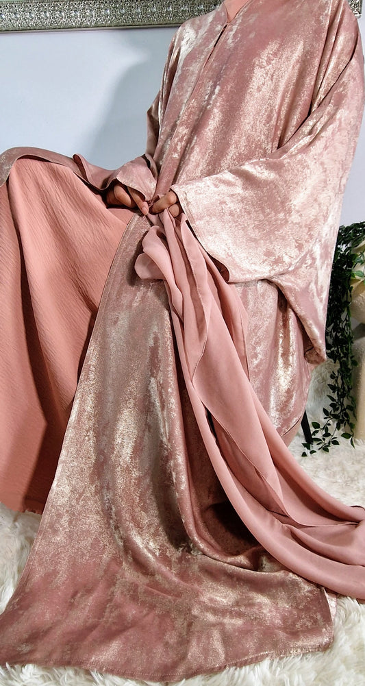 Noreen Fariha Abaya- Rose Pink full set