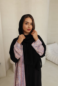 Nida Abaya with Pashmina on side.