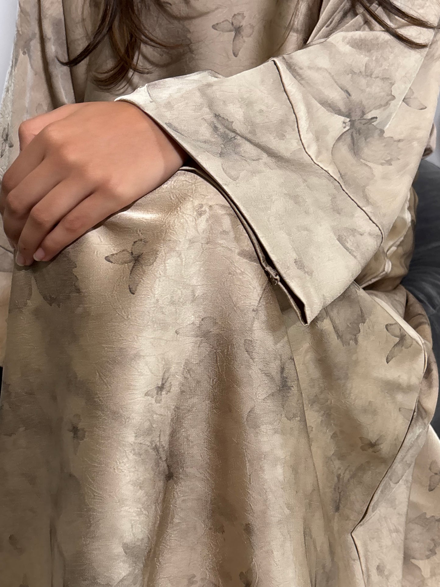 Minal Abaya- Champagne Gold