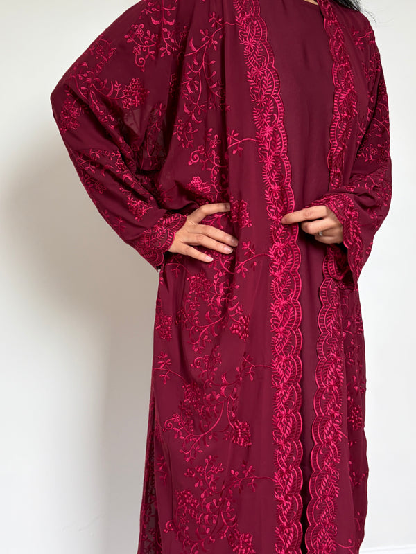Aaira Abaya- Deep Maroon