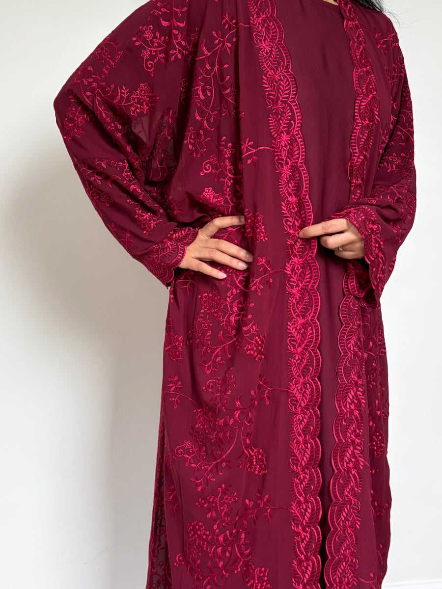 Aaira Abaya- Deep Maroon