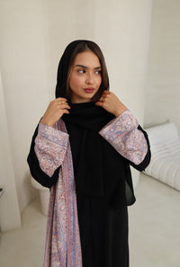 Nida Abaya with Pashmina on side.
