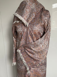 Pashmina Abaya Pastel Orange Grey #26