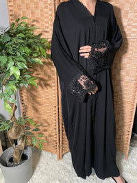 Hena Black Abaya LOOSE STYLE — Image 2