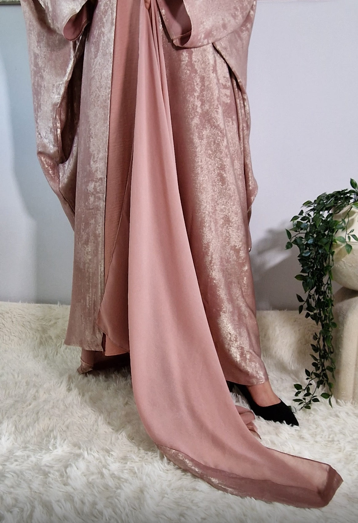 Noreen Fariha Abaya- Rose Pink full set