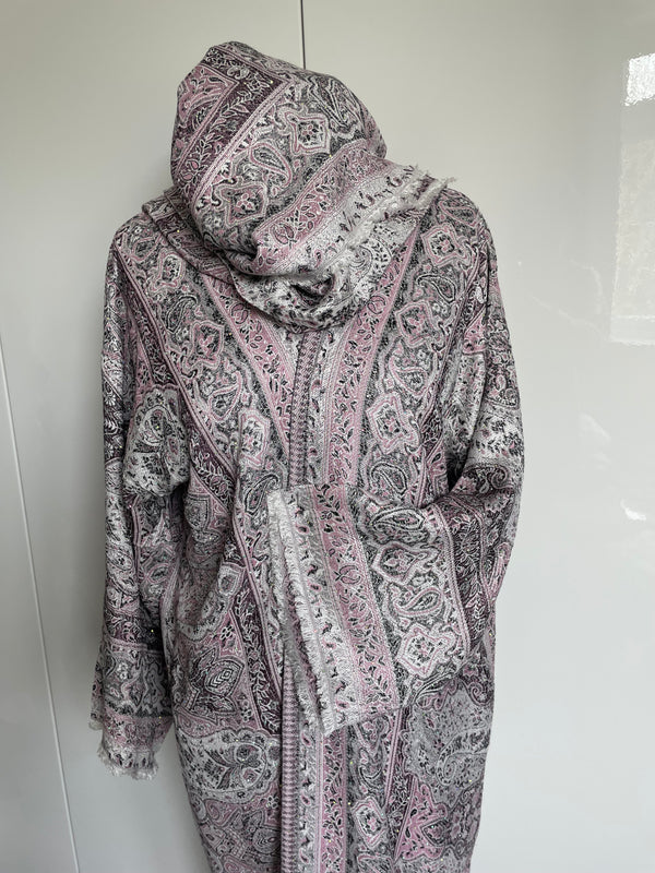 Pashmina Abaya Black Pink  #3