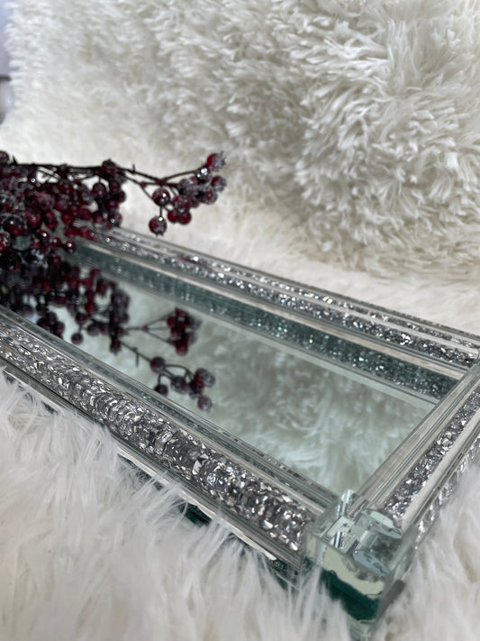 Crushed Crystal Mirrored tray - SALE