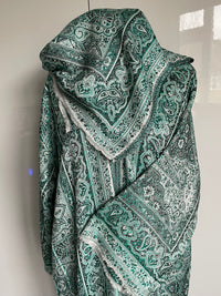 Pashmina Abaya Green Black   #9