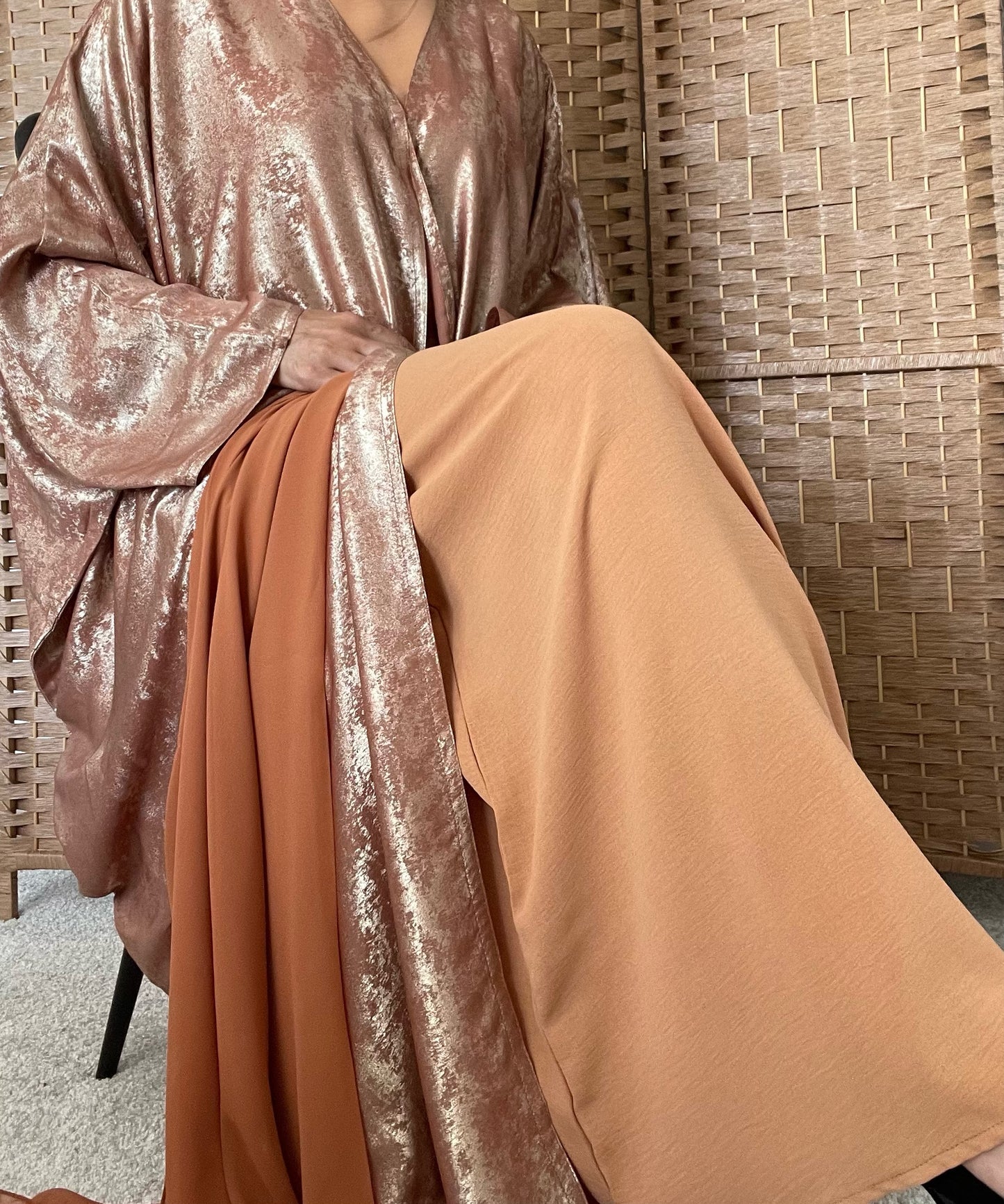 Noreen Fariha Abaya- Light Rust full set