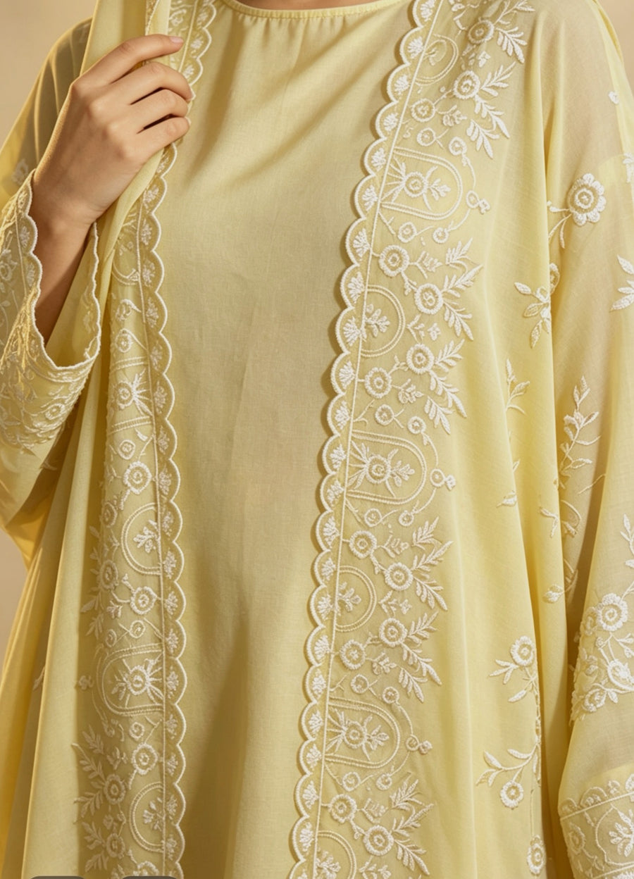 Maya Abaya - Lemon Yellow