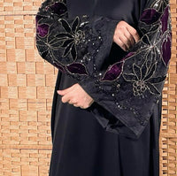 Amina Closed Abaya -Purple