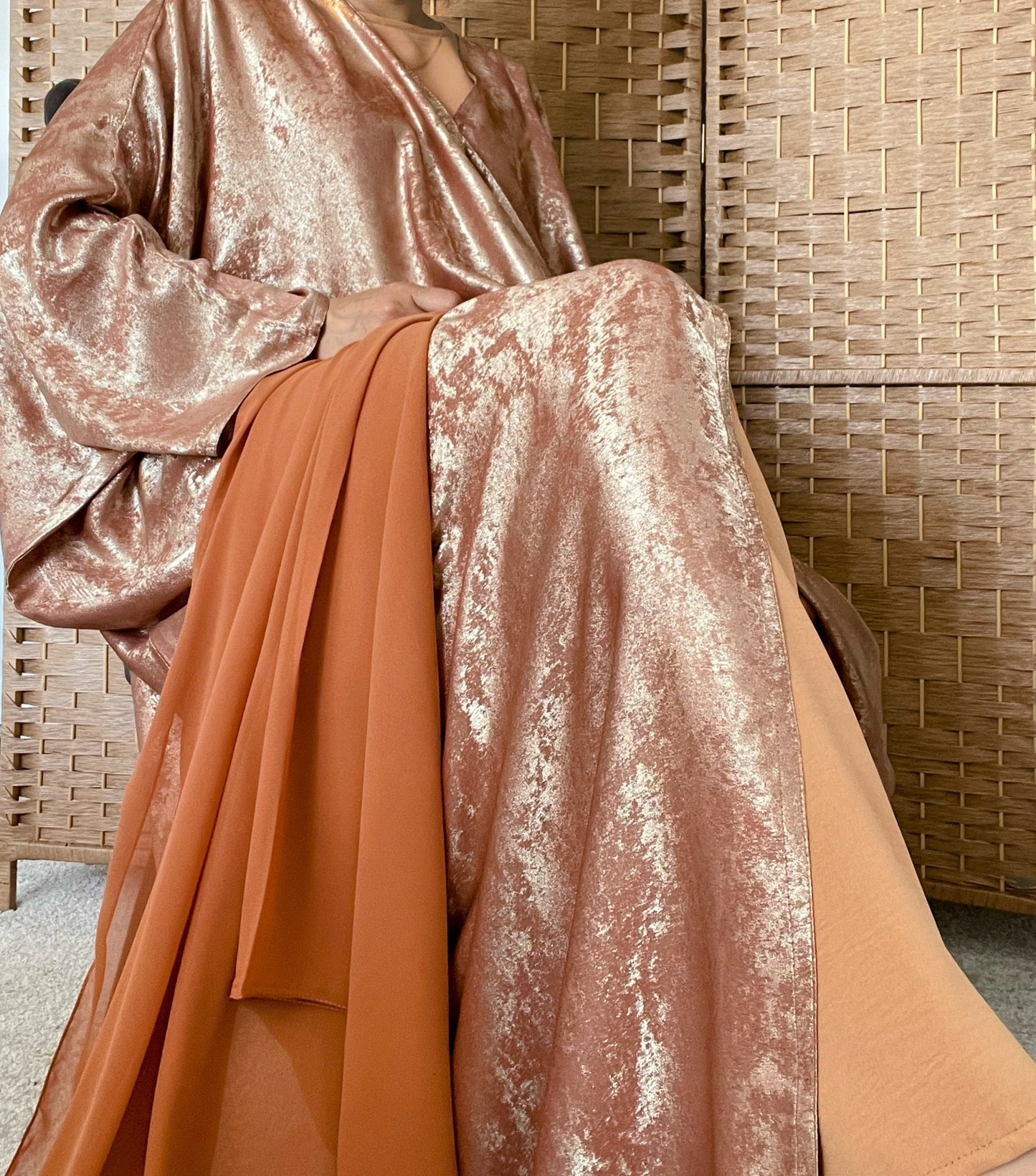 Noreen Fariha Abaya- Light Rust full set