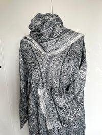 Pashmina Abaya Black & Grey