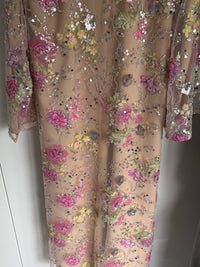 Luxurious Kinza Abaya Set Beige/Gold