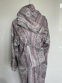 Pashmina Abaya Black Pink  #3