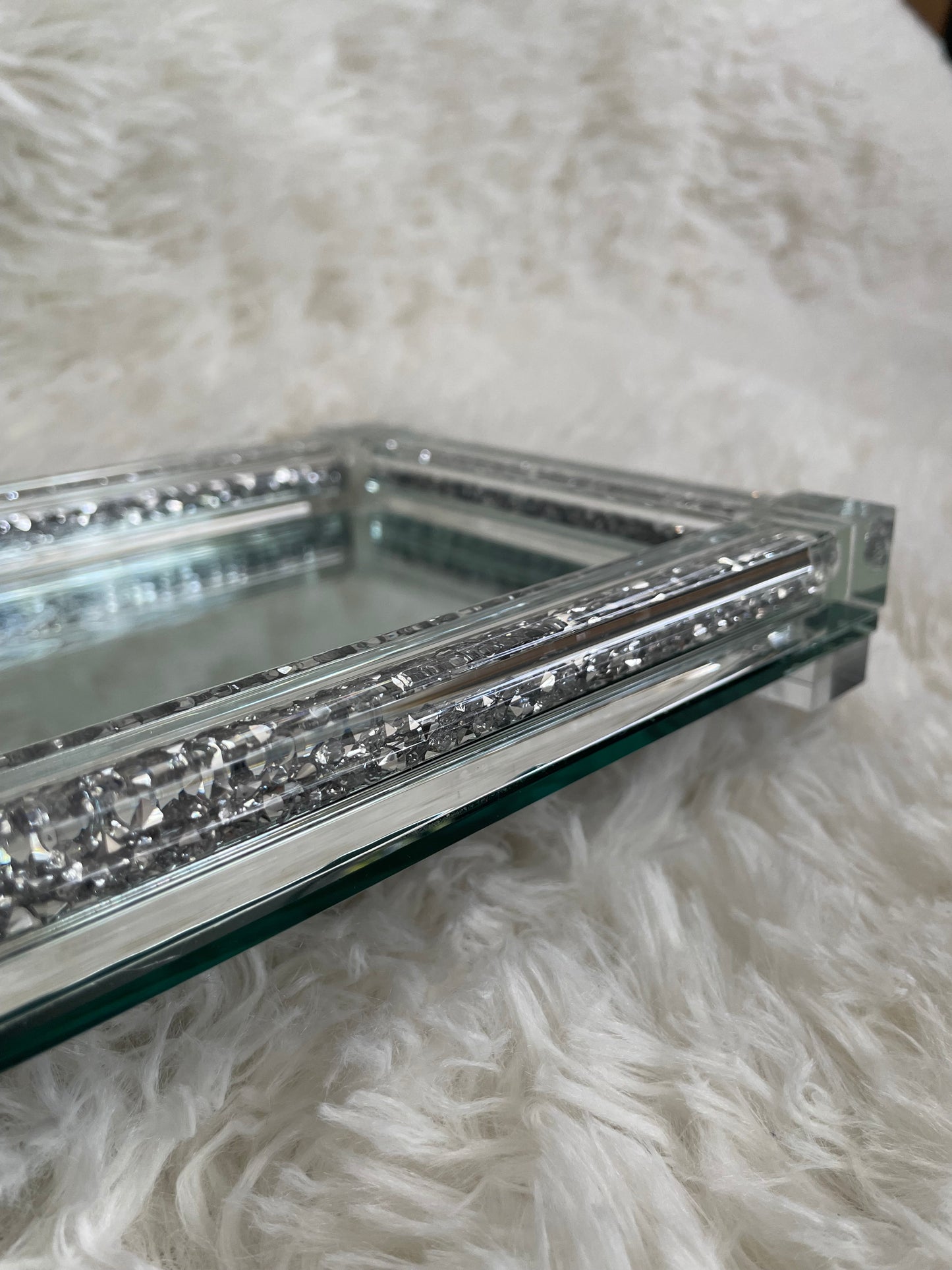 Crushed Crystal Mirrored tray - SALE