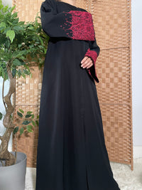 Wafa Abaya Deep Red — Image 3