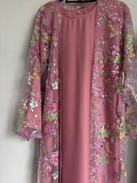 Luxurious Kinza Abaya Set Pink
