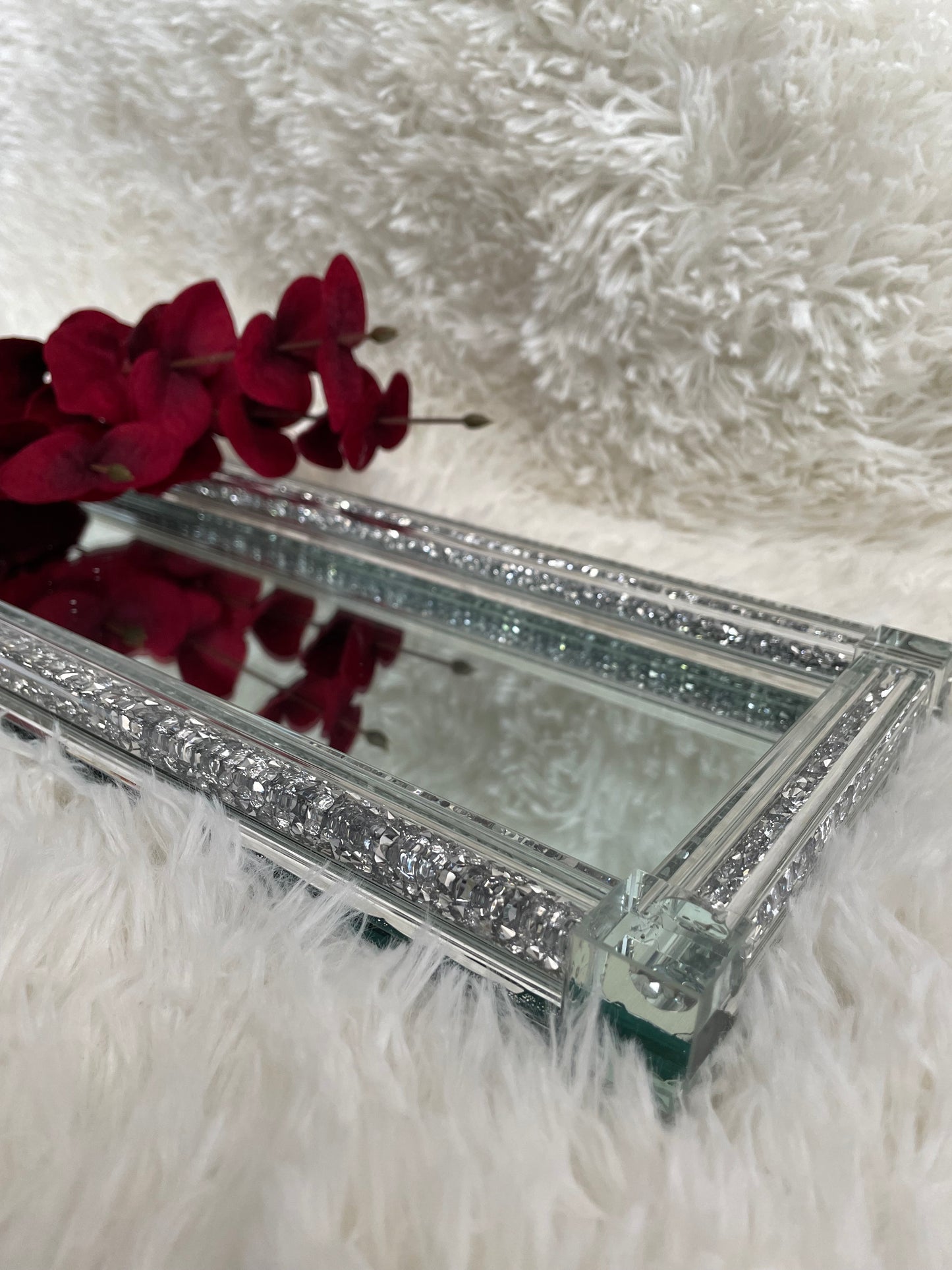 Crushed Crystal Mirrored tray - SALE