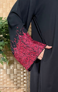 Wafa Abaya Deep Red — Image 1