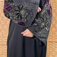 Amina Closed Abaya -Purple