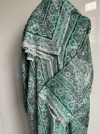 Pashmina Abaya Green Black   #9