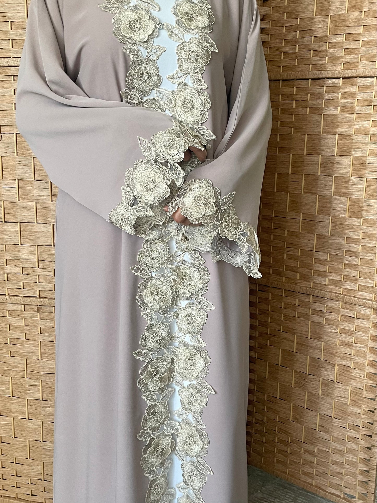 Mira- Blush Lace Abaya