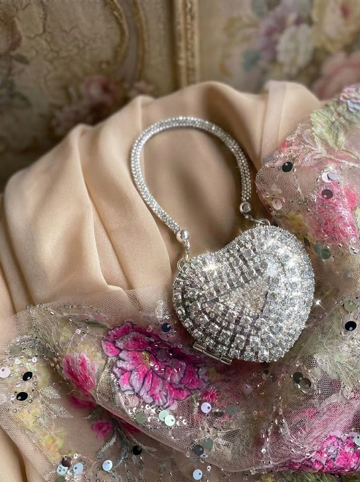 Glamorous Mini Clutch Bag - Silver