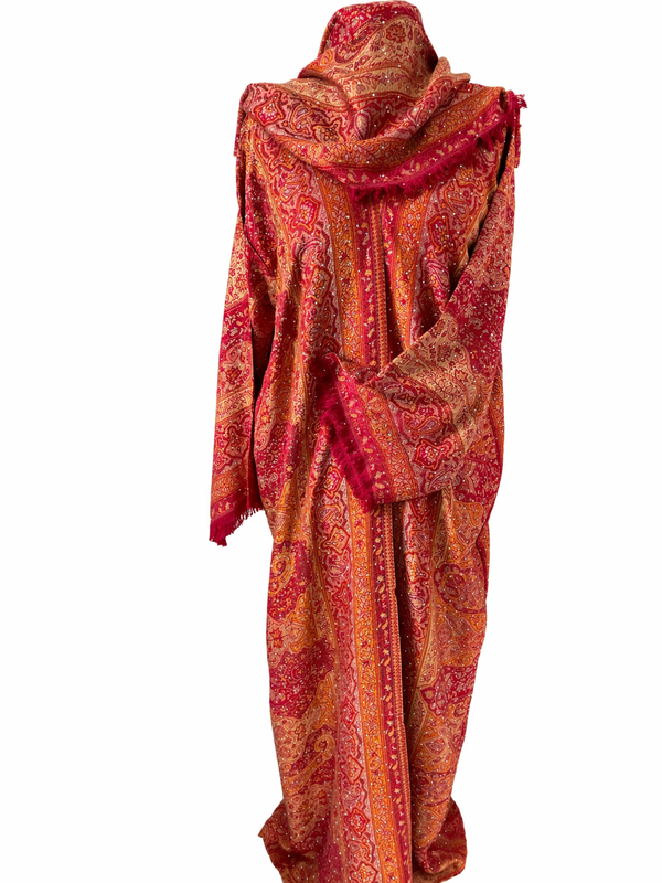 Pashmina Abaya Red Orange #27