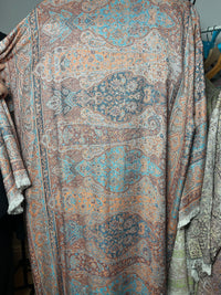 Pashmina Abaya Blue Orange #24