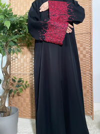 Wafa Abaya Deep Red — Image 4
