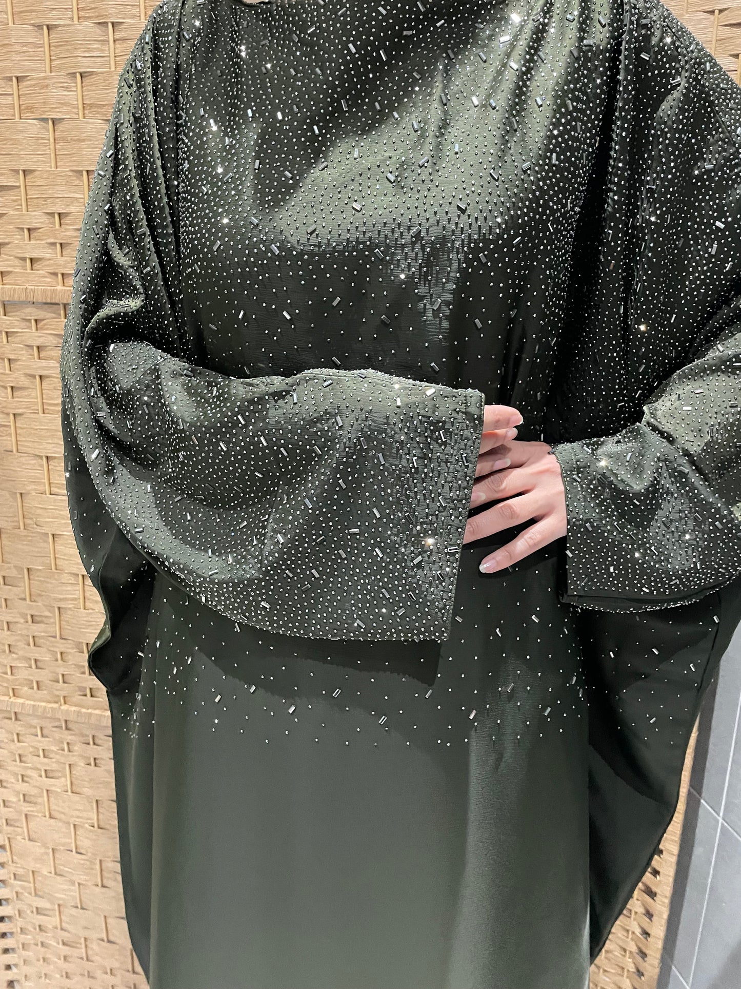 Sara Abaya - Khaki Green