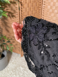 Sehar Black Net Abaya