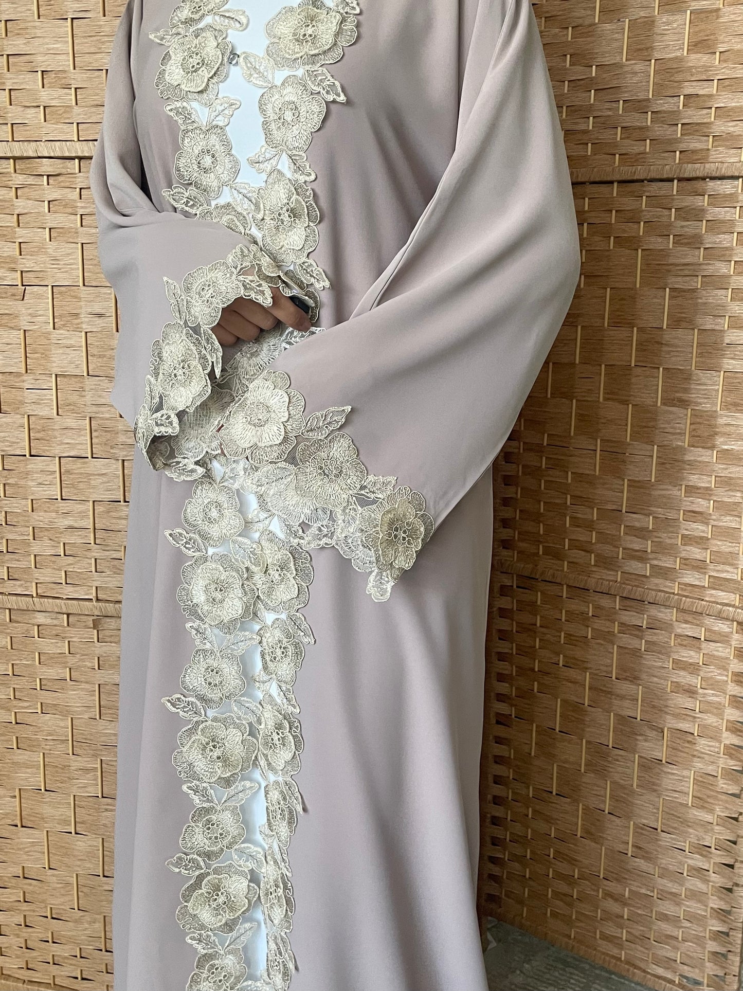 Mira- Blush Lace Abaya