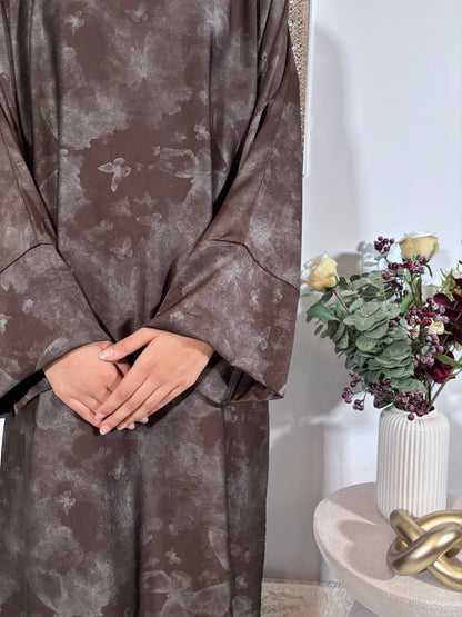 Minal Abaya- Warm Brown