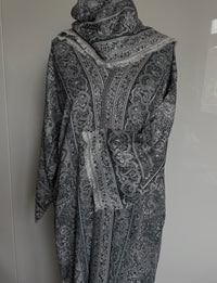 Pashmina Abaya Black & Grey