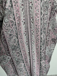 Pashmina Abaya Black Pink  #3