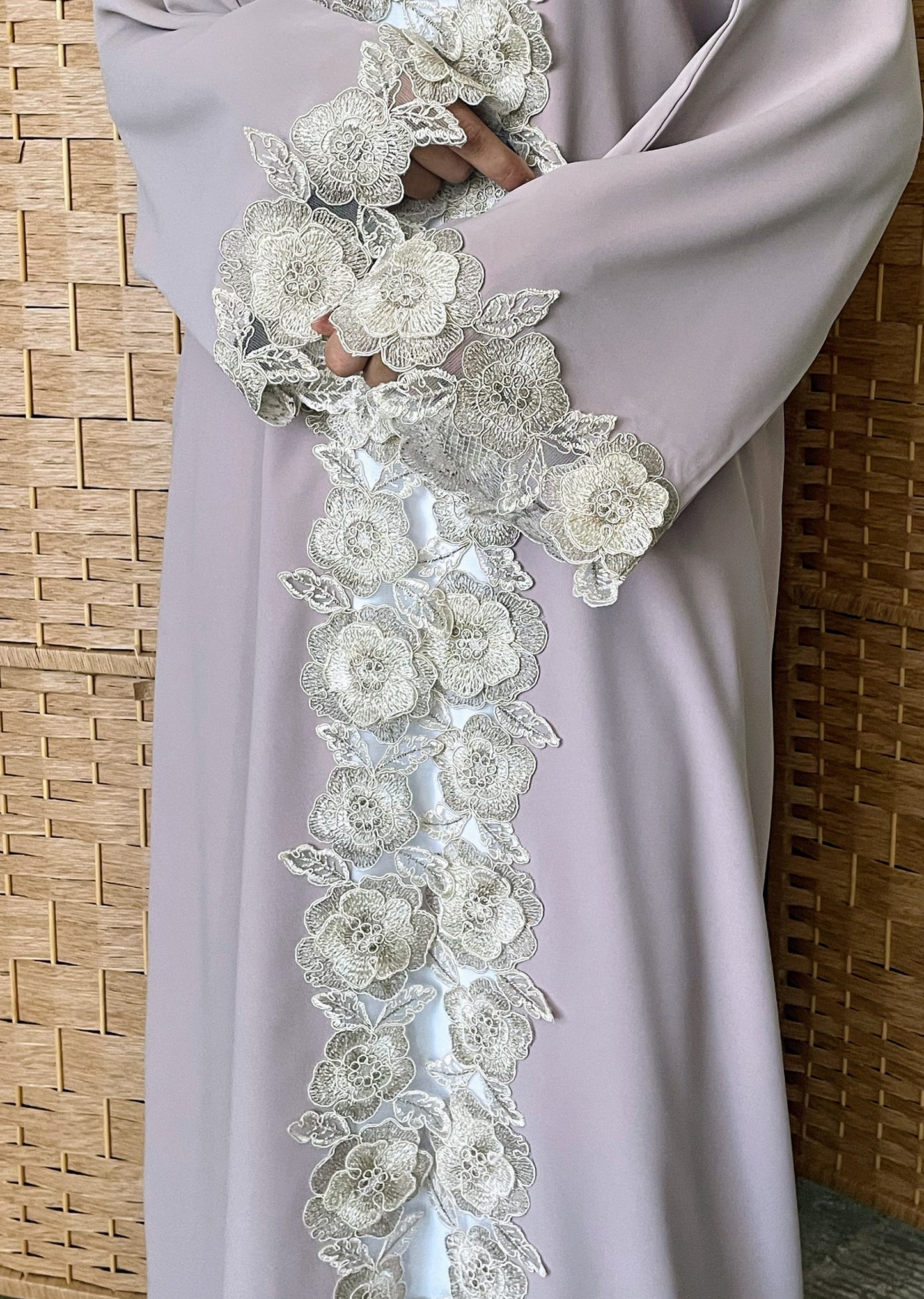 Mira- Blush Lace Abaya