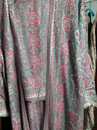 Pashmina Abaya Pink Teal  #19