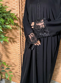 Hena Black Abaya LOOSE STYLE — Image 4